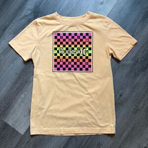Hurley Shirt Orange Neon Purple Yellow Black  Medium Boys